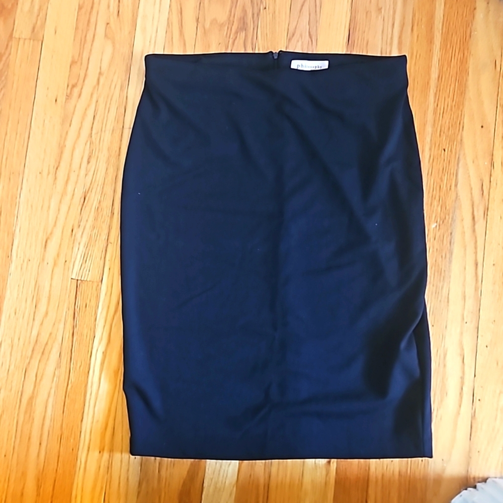 Philosophy Pencil Skirt Navy Blue